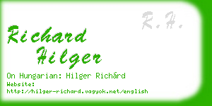 richard hilger business card